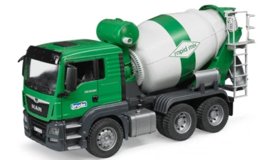 凸轮水泥混合卡车人 TGA 绿色 Bruder 玩具车模型 1/16 1: 16 — 第 1/4 张图片