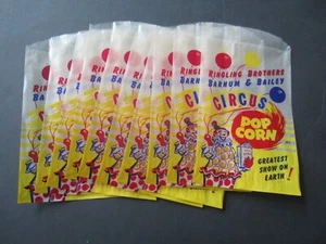 Lot of 10 Old 1950's RINGLING Bros. CIRCUS - POPCORN Bags - BARNUM BAILEY - Picture 1 of 1