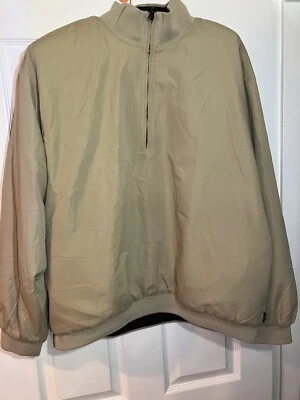 Pulôver Wedge Golf & Beyond reversível 1/4 zíper bronzeado e preto masculino extra grande - Imagem 1 de 4