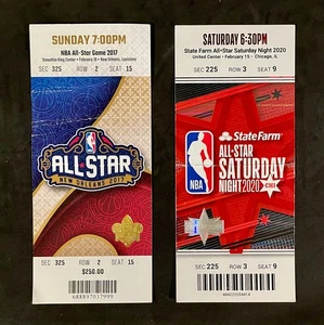 NBA All-Star Weekend Ticket LOT (7) 1998 2000 2017 2020 Friday Saturday Night - Picture 1 of 6