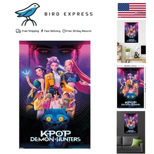 KPop Demon Hunters 2025 - Group Wall Poster, 34L" x 22.4W", Unframed Version - Picture 1 of 6