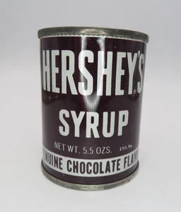 Vintage Small Hershey's Syrup Tin Can 5.5 Oz Hershey PA Good Condition - Picture 1 of 6