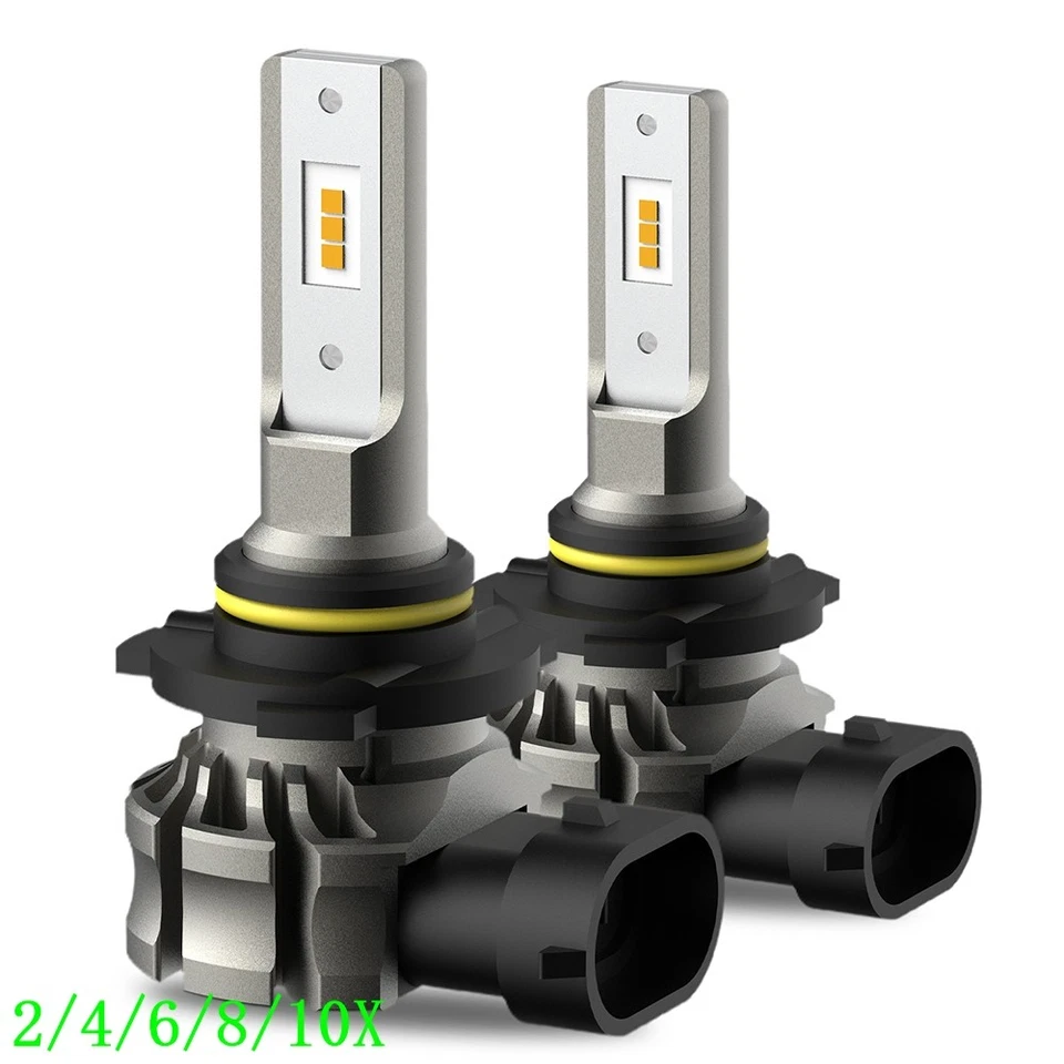 AUXITO 9145 9140 H10 LED FOG DRIVING LIGHT BULBS AMBER 6000LM SUPER BRIGHT 2/10x - Image 1 of 4