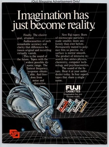 Fuji Cassette Tape Audio Clarity Dynamic Range Future Tech 1981 Werbung - Bild 1 von 5