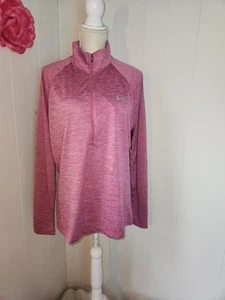 Women’s Sz XXL Under Armour 1/4 Zip Heat Gear Loose Fit Long Sleeve Top NWT - Picture 1 of 16