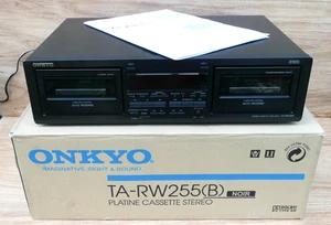 ONKYO TA-RW255 Dual Cassette Tape Deck Boxed with Instructions Working - Picture 1 of 21
