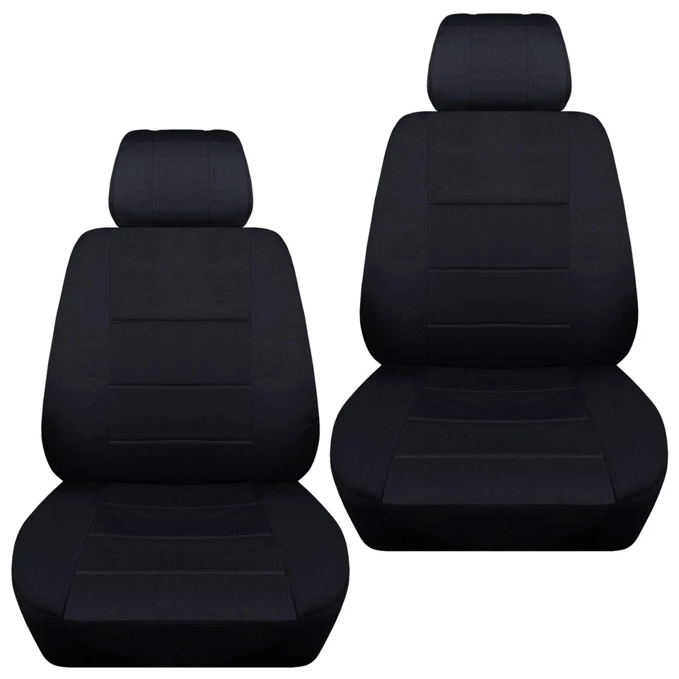 Front set car seat covers fits 2001 to 2019 Toyota Highlander Black - Image 1 of 1
