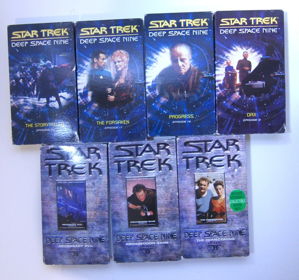 Star Trek Deep Space Nine VHS lot - 7 Tapes, Episodes 8, 14, 15, 17, 21, 28, 33 - Image 1 of 4