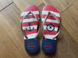 BRANDNEUE Ahoi Havaianas Flip Flop Sandalen Gr. 35-36 (UK 3/4, USA 6, EUR 37/38) - Bild 1 von 3