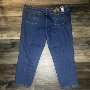 Vintage NWT Urgent Gear Men's Baggy Y2k Straight Leg Blue Jeans Size 58 - Picture 1 of 5