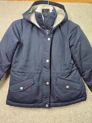 Hollister Parka Jacket Mens XL Navy Hooded Puffer Winter Outdoor Ski Snowboard - Image 1 of 4