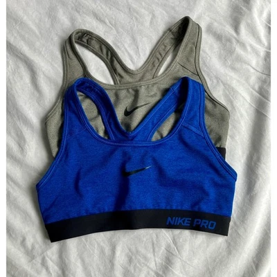 Nike Dri-Fit Racerback Sports Bras Lot Of 2 XS Blue and Gray - Image 1 of 4