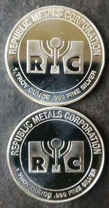 Two RMC 1oz Silver Rounds - Picture 1 of 3