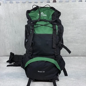 Teton Sports Scout 45 Camping Hiking Backpack Green Black - Picture 1 of 4