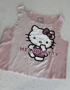 Camiseta sin mangas M nueva Sanrio 2021 Hello Kitty rosa mediana nueva sin etiquetas Kpop adolescentes juniors - Imagen 1 de 8