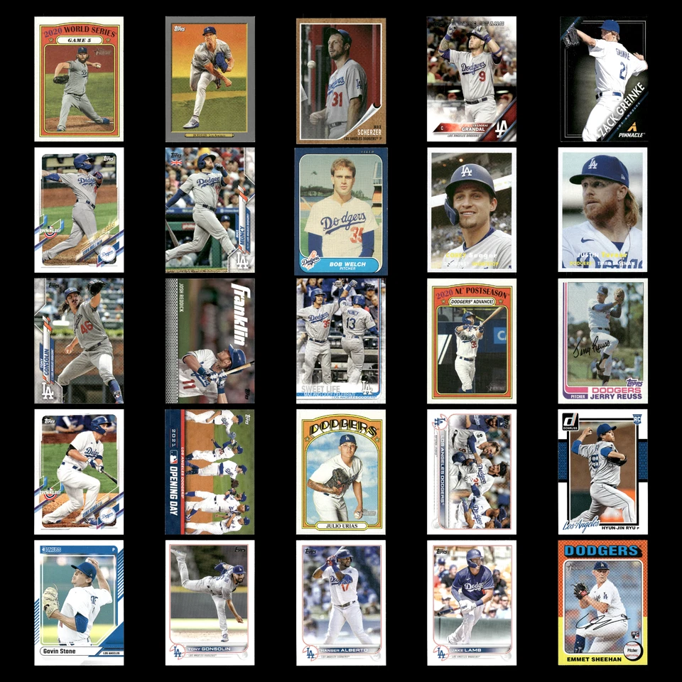 Lote de 25 tarjetas de béisbol de los Dodgers de Los Ángeles Topps Heritage casi nuevo béisbol MLB Foto 1 de 4