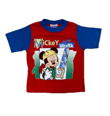 Camisa gráfica vintage de Mickey Mouse en el trabajo de los 80 talla 4T Disney niños EE. UU. Foto 1 de 4