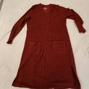 Torrid Damen Strickjacke Duster XL lang burgund Witchy Goth dunkel Cottagecore  - Bild 1 von 9
