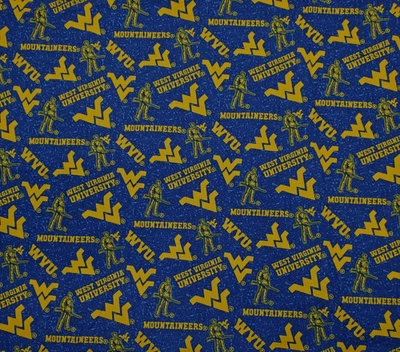 West Virginia University Fabric Mountaineers 46 x 41 - Image 1 of 4
