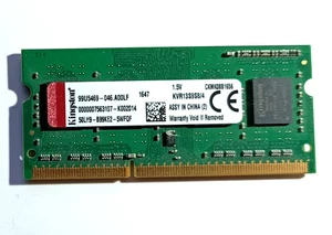 RAM KINGSTON KVR13S9S8/4 DDR3 1333 mhz 4 gb PC3-10600 non-ECC CL9 SODIMM 204 pin - Foto 1 di 1