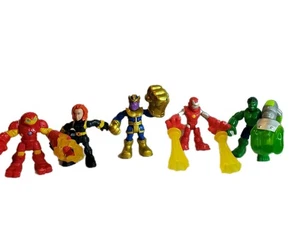 Lot Imaginext Marvel Thanos Infinity Gauntlet, Iron Man, Veuve Noire Hulk Hasbro - Photo 1/5
