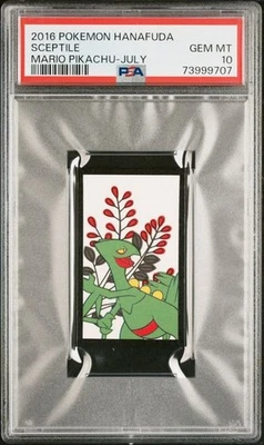 PSA 10 Sceptile Mario Pikachu Hanafuda Japanese Pokémon 2016 July - Image 1 of 2