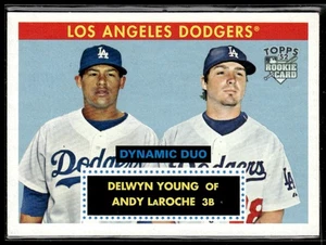 2007 Topps Heritage Dynamic Duo Delwyn Young/Andy LaRoche Dodgers #DD12 - Picture 1 of 2