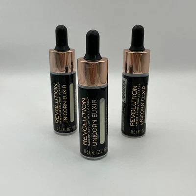Makeup Revolution Liquid Highlighter Unicorn Elixir Illuminating Liquid Pck Of 3 - Image 1 of 4