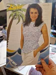 Lister Bamboo knitting pattern 5042 DK  sweater 30-40" Original  - Picture 1 of 3