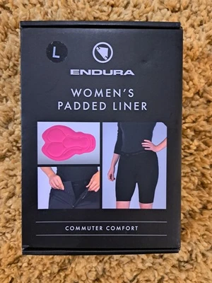 Endura WOMEN'S PADDED LINER - Commuter Comfort - Black - Large NEW & BOXED  - Image 1 of 4