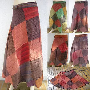 Gypsy patchwork Wickel-Rock Indien Inde Nepal goa jupe psy skirt nomad hippy - Bild 1 von 10
