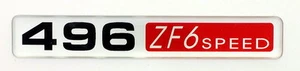 496 ZF 6 Speed EMBLEM (B) Super Sized SATIN - Picture 1 of 2