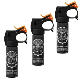 3 Police Magnum pepper spray 3 ounce Fire Master Fogger Unit Defense Protection - Picture 1 of 7