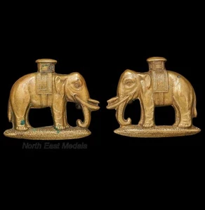 Matching Pair of Duke of Wellington's Regiment (West Riding) Collar Badges - Picture 1 of 2