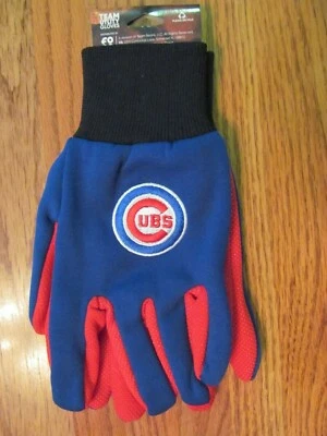 LUVAS UTILITÁRIAS MASCULINAS CHICAGO CUBS ~ Um par ~ NOVAS com etiquetas - Imagem 1 de 2