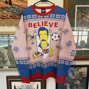 NUEVO SIN ETIQUETAS RARO Agotado Ted Lasso Programa de TV Feo Navidad Tejido Suéter Talla Grande - Imagen 1 de 6