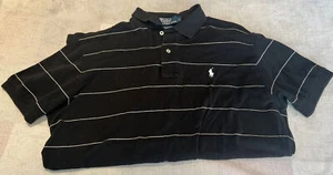 Polo Ralph Lauren Shirt Mens Size Large Black White Short Sleeve - Picture 1 of 2