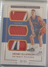 2016-17 Panini National Treasures Triple Rookie Materials Henry Ellenson #20/25