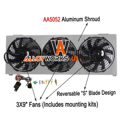 VENTILADOR DE RADIADOR ELÉCTRICO + RELÉ DE CUBIERTA PARA 1991-2001 1995 1996 Jeep Cherokee XJ 4,0 L Foto 1 de 4