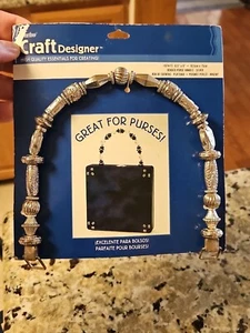 Darice Craft Designer Beaded Purse Handle Silver Tone Beaded New Vintage - Picture 1 of 18