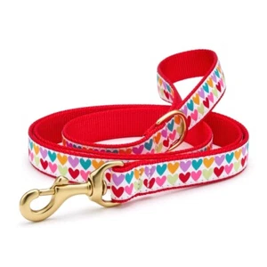Up Country Dog Leash with D-ring, Made In USA, Pop Hearts, 5 Foot Lead - Bild 1 von 4