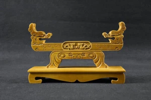 Wood Katana Holder Samurai Sword Stand Bracket Display Sword Rack Dragon Carved - Picture 1 of 8