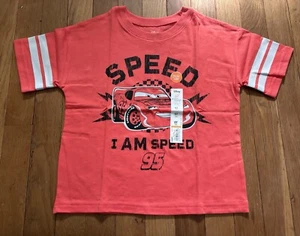 New Toddler Boys 5T Disney Cars Lightning McQueen T Shirt Short Sleeve Tee Red - Picture 1 of 5