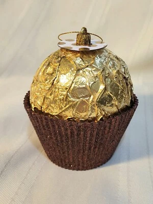 Hazelnut Candy Truffle like Ferrero Rocher Christmas ball tree table ornament - Image 1 of 4
