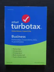 Genuine 2018 Intuit Turbotax Business Partnerships, Corporations Federal Windows - Picture 1 of 3