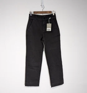 Everlane Damen Hose Größe 0 Schwarz Bio Straight Leg Pant High Waist Pants - Bild 1 von 10