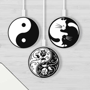 Yin and Yang Wireless Charger, Black&White Charging Station, Fast Charging Pad - Picture 1 of 10