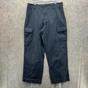 Uniqlo Pantalone Cargo Uomo Grande Blu Cotone Dritto Utility Giappone Vintage Y2K - Foto 1 di 11