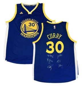 Golden State Warriors Multi Signed Stephen Curry Jersey 6 Signatures + Fanatics - Picture 1 of 9