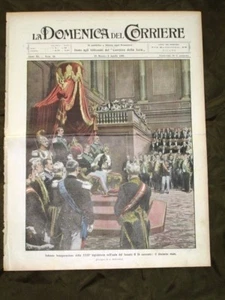 La Domenica del Corriere 28 März 1909 Senat Carabinieri Streik Angestellte - Bild 1 von 1